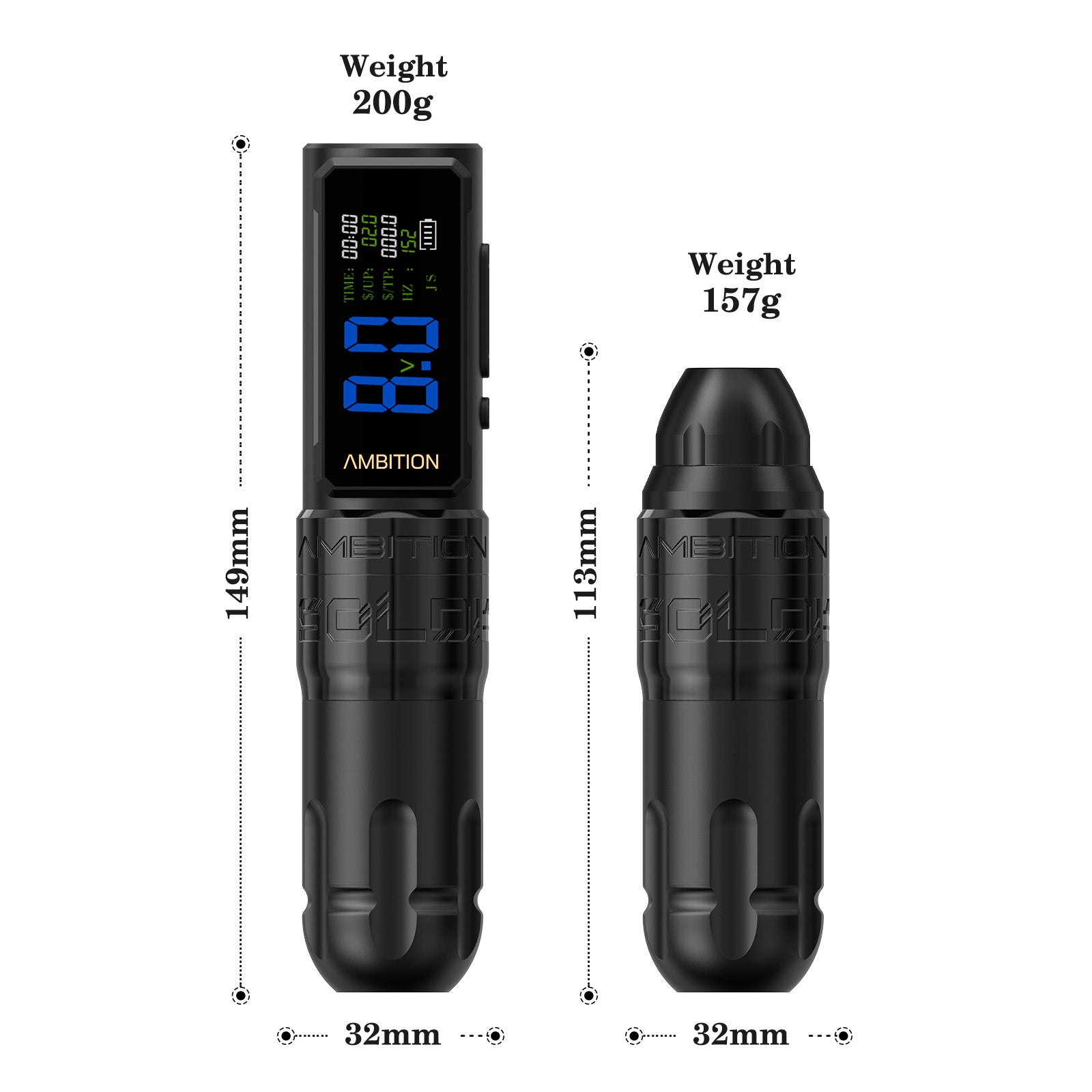 Ambition Soldier270S Stroke 4.5+5.0mm Wireless Tattoo Machine