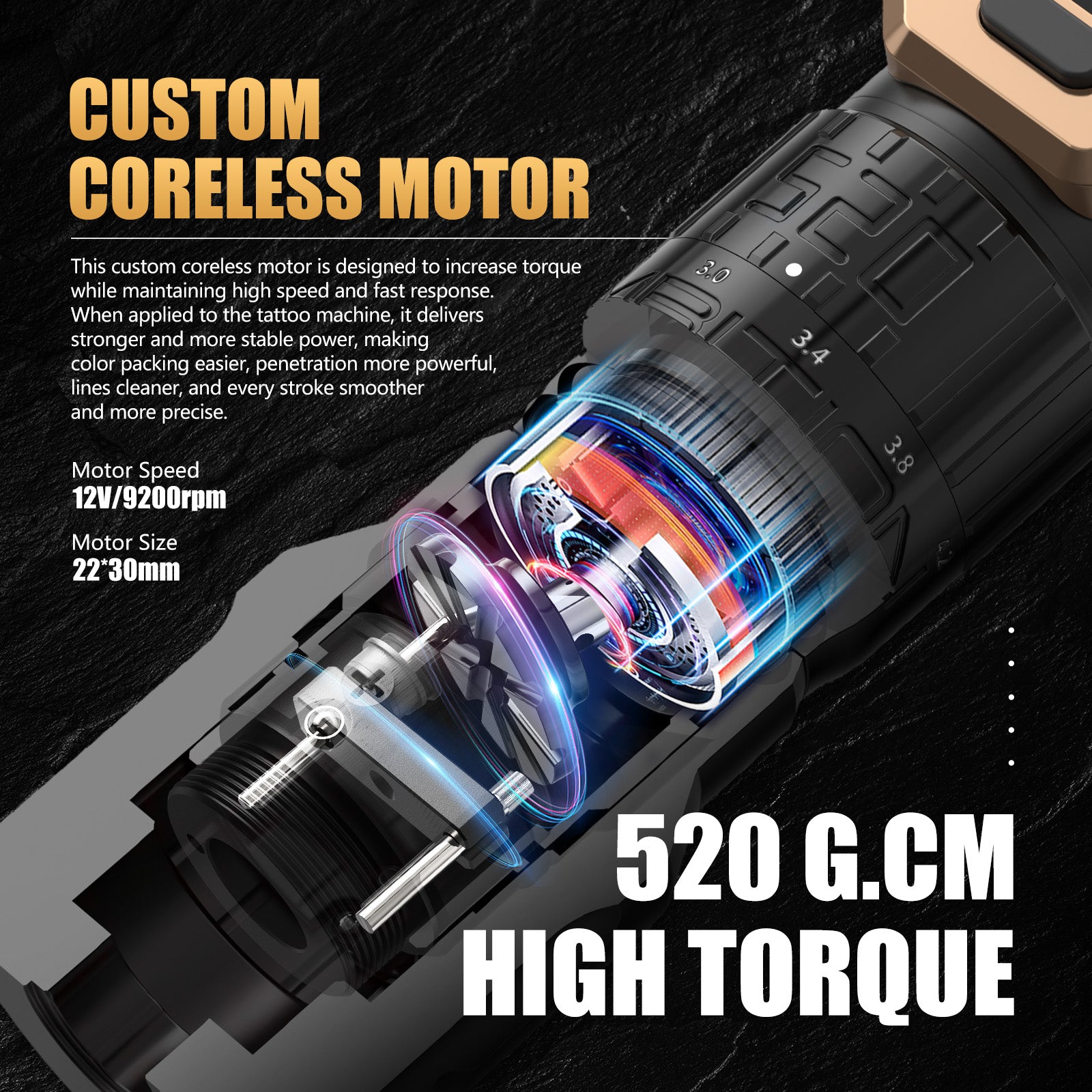 Ambition Soldier Pro 520 Wireless Tattoo PMU Machine