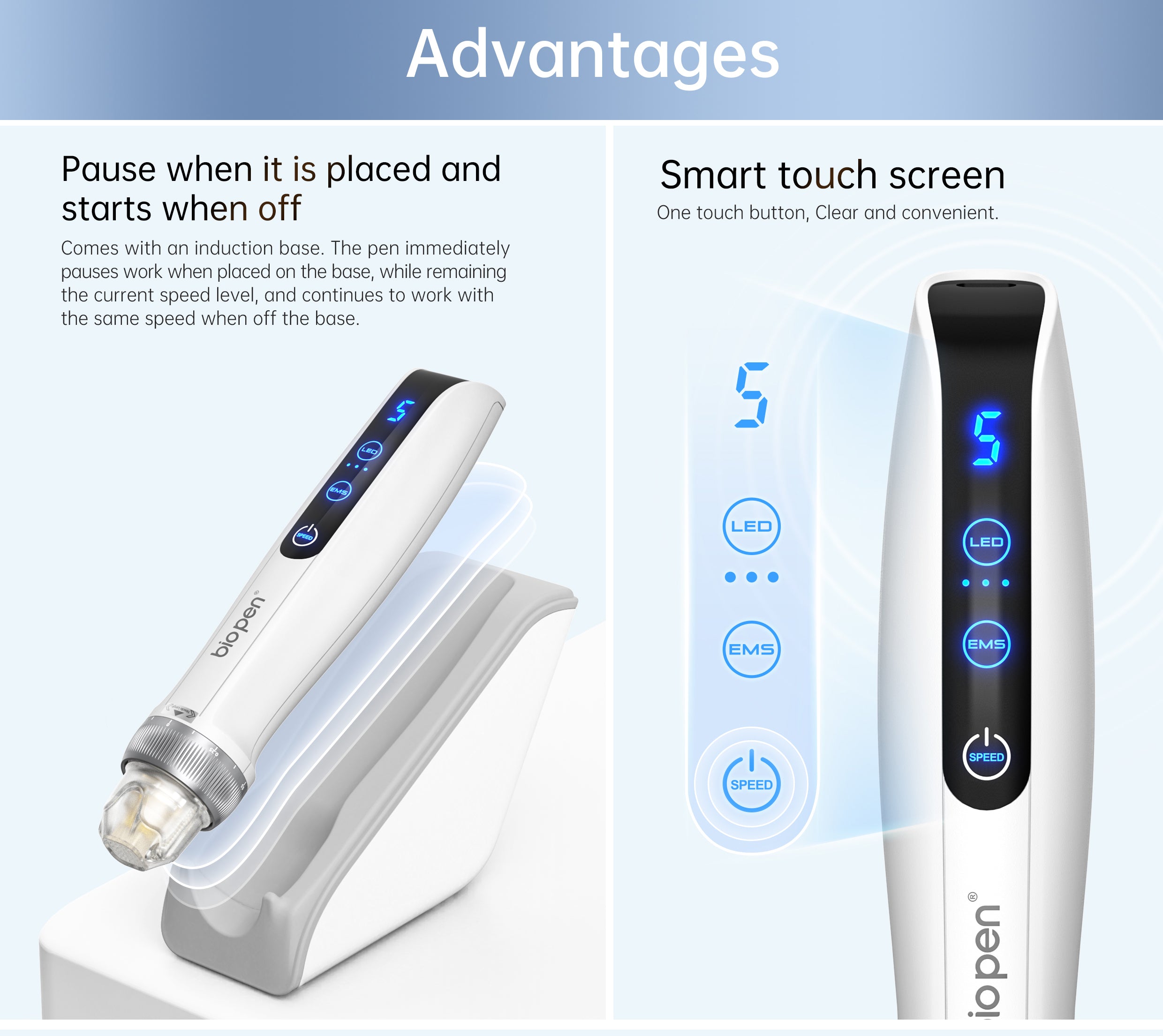 Bio Pen Q2 von Dr. Pen 3-in-1 Microneedling Pen mit LED-Lichttherapie und Mikrostrom
