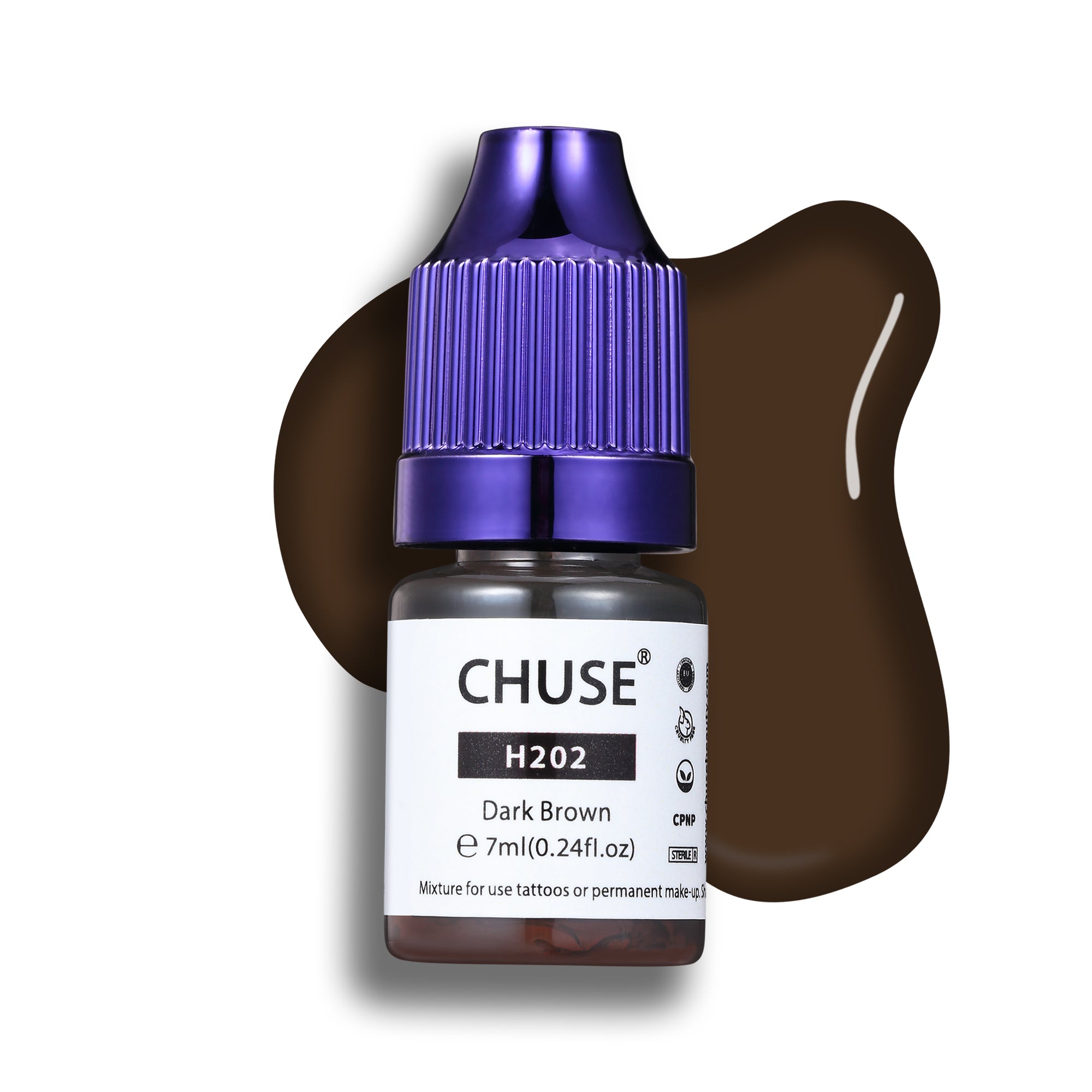 CHUSE PMU Hybrid Liquid Eyebrow Pigments 0.24oz/7ml (H202 Dark Brown)