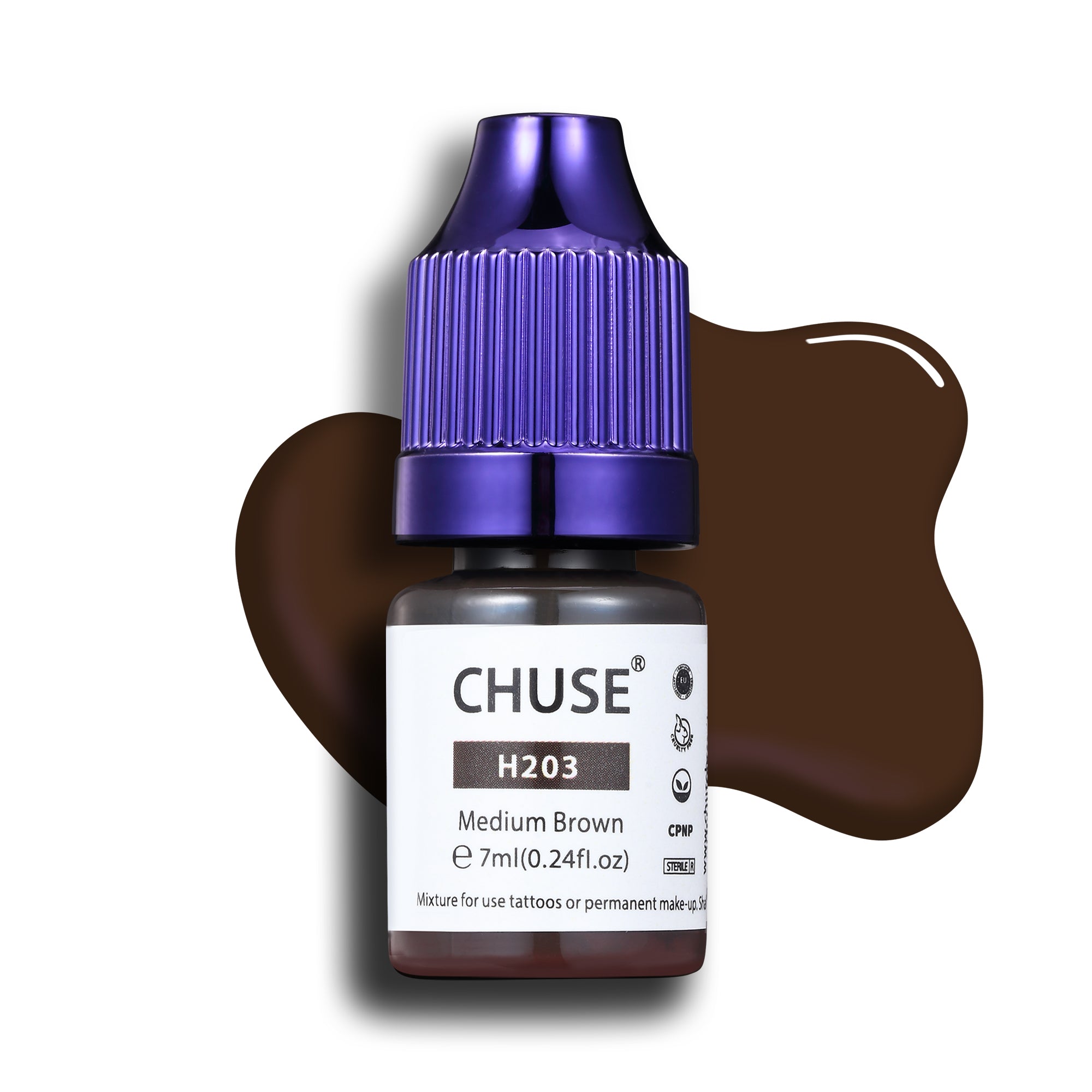 CHUSE PMU Hybrid Liquid Eyebrow Pigments 0.24oz/7ml (H203 Medium Brown)