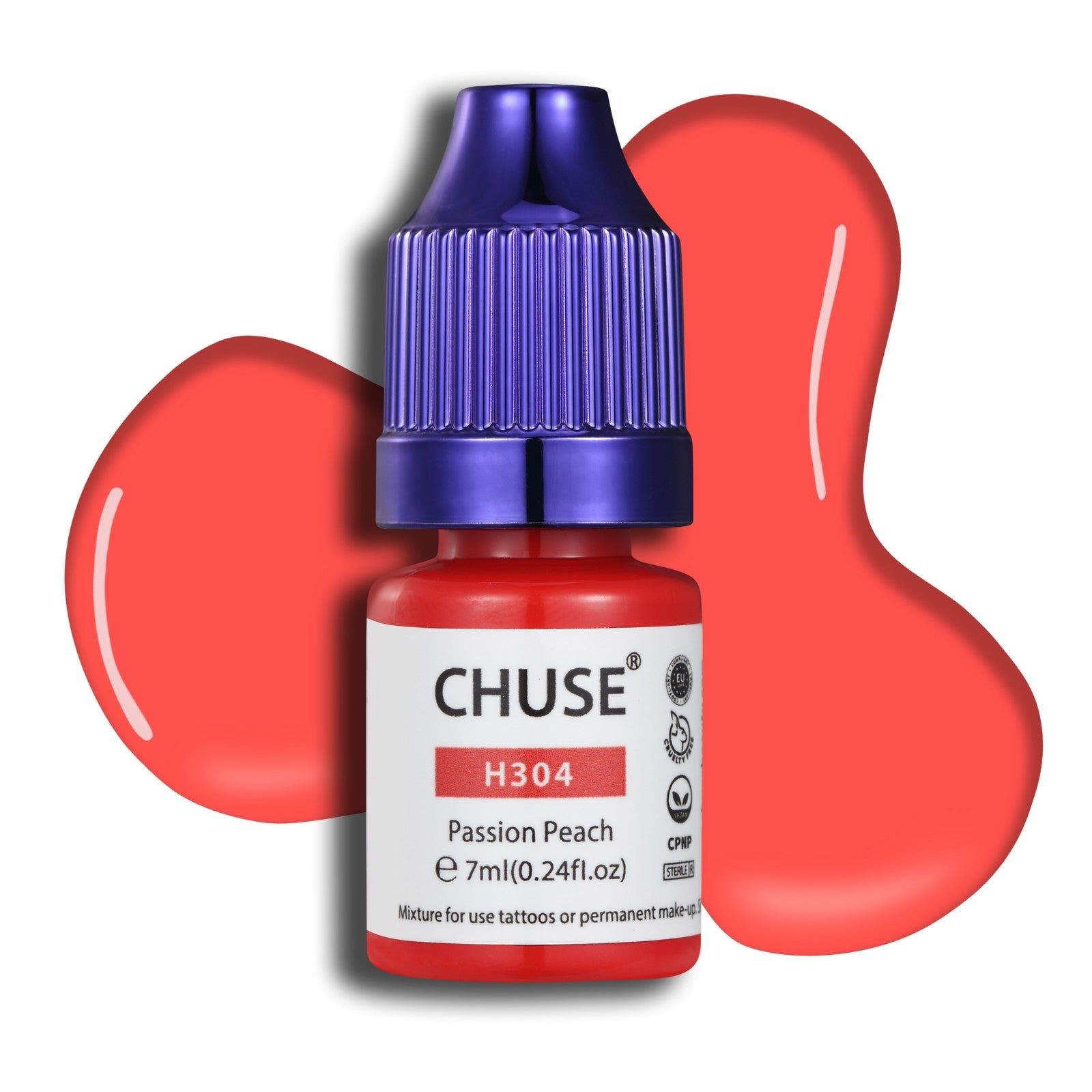 CHUSE PMU Hybrid Liquid Lips Pigments Shades 0.24oz/7ml (H304 Passion Peach)