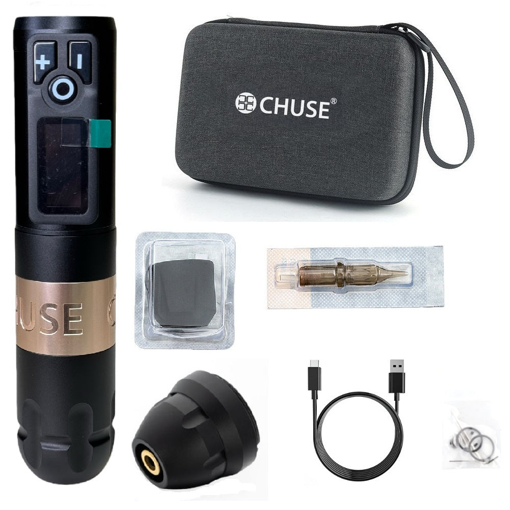 CHUSE Wireless Tattoo PMU Machine – Professional Rotary Pen for