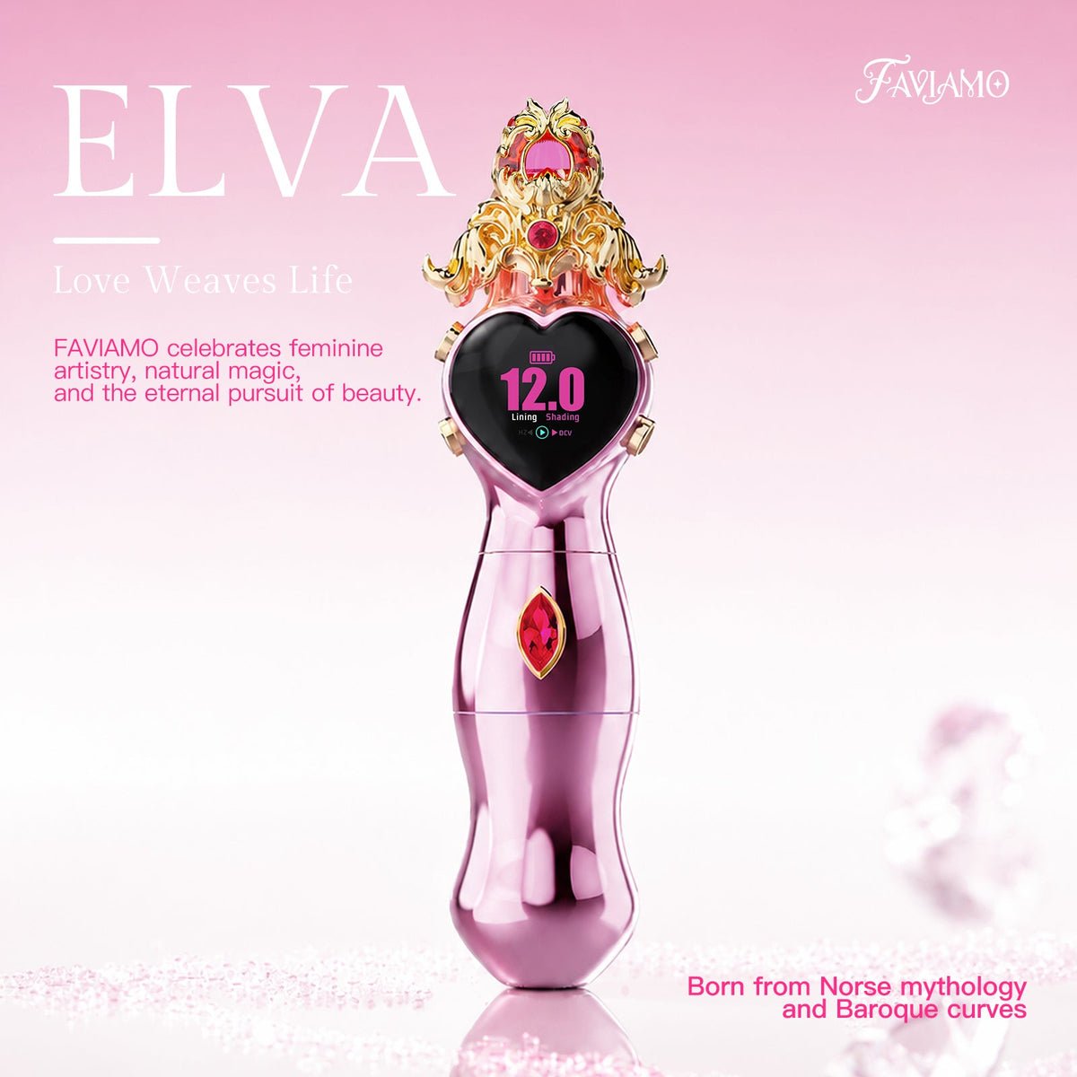 Faviamo Elva | Lightweight Aesthetic Tattoo Machine Designed for Artists