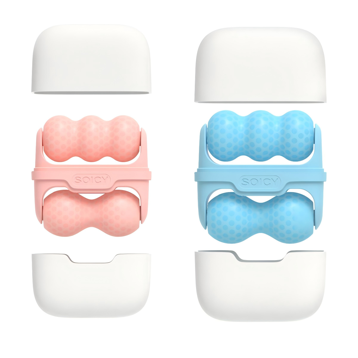 Ice Roller for Face and Eyes - Facial Skin Care Tools with 2 in 1 Face Roller and Travel Case, Self Care Gift for Men Women