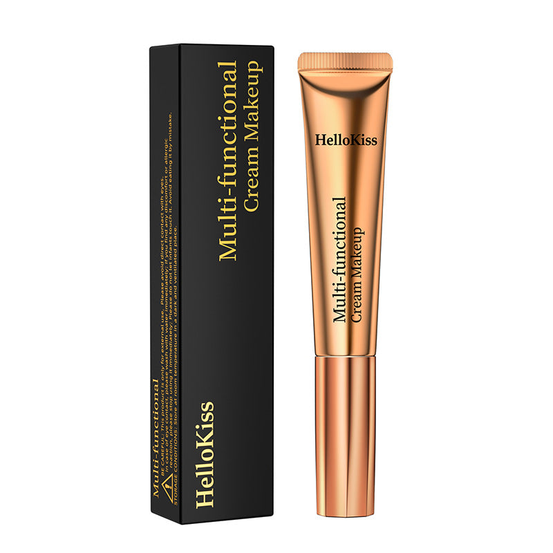 Liquid Highlighter & Contour Wand with Cushion Sponge Applicator – Cream Blush Highlight Makeup Stick, Twist Dispensing Glow Wand for Face Sculpting, Blendable Shimmer Makeup