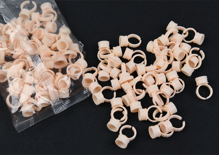 Disposable Tattoo/PMU Pigment Silicone Ring Cups - 100Pcs