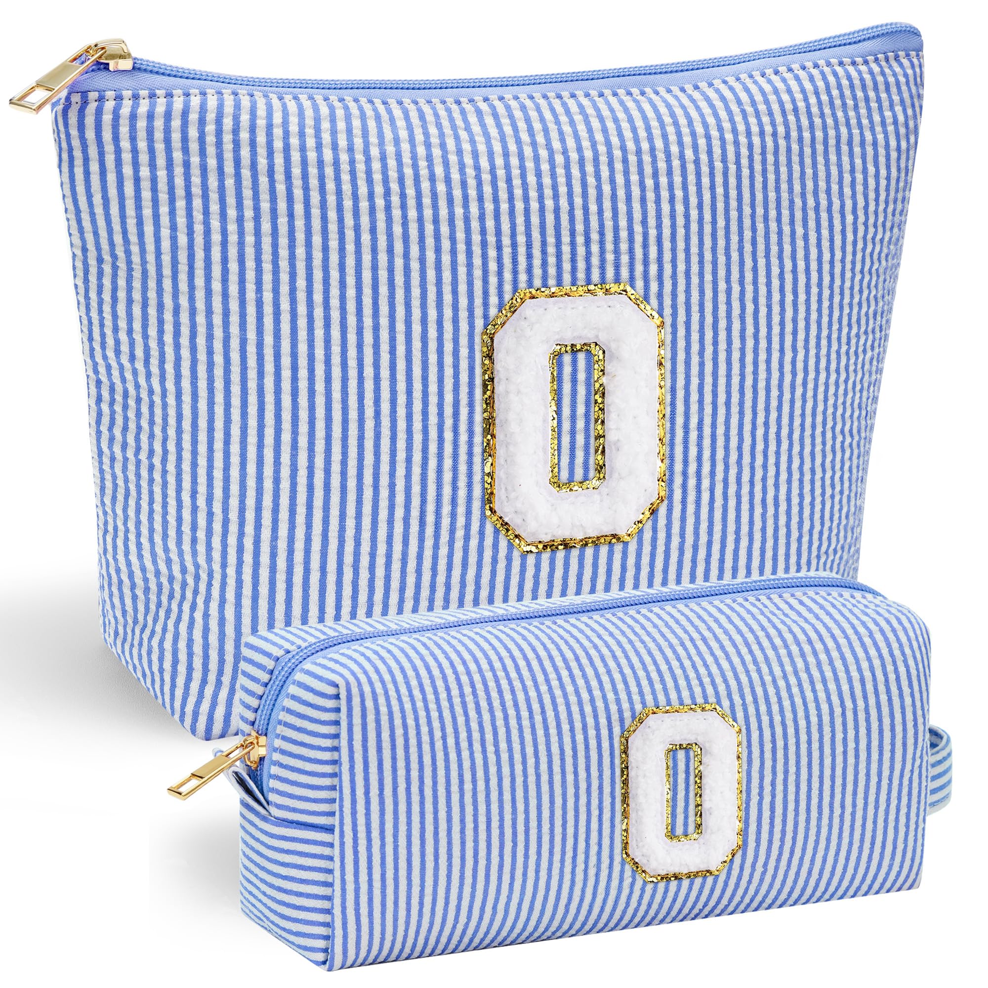 Personalized Initial Makeup Bag for Women | Cosmetic Travel Toiletry Bag | Preppy Stuff Teen Girl Gift Trendy Stuff