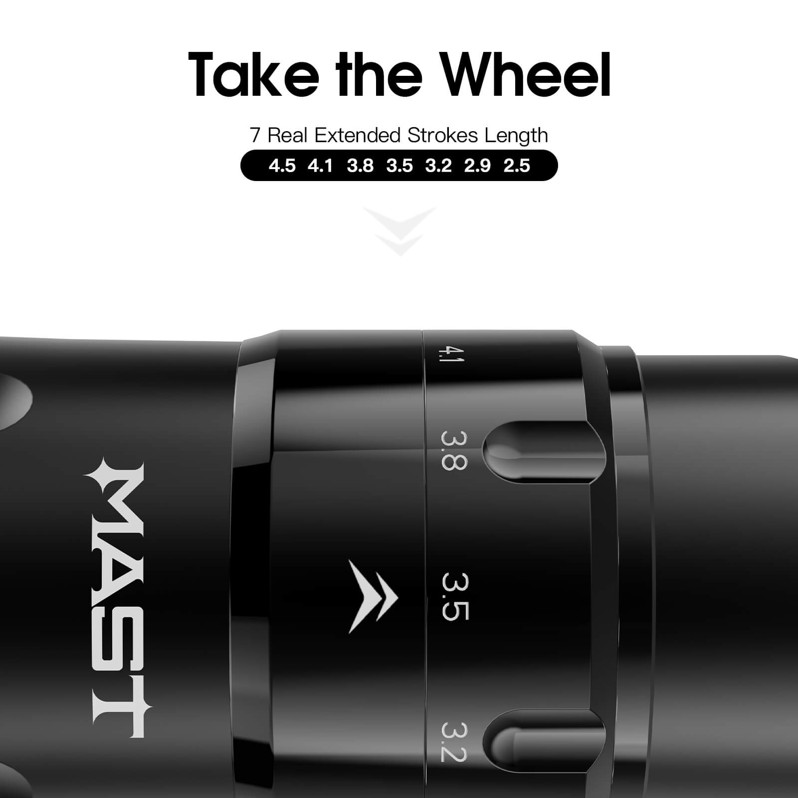 Dragonhawk Wireless Tattoo Pen Machine 2.5-4.5MM Strokes Length | Mast Flip 4 Pro ( With RCA Adapter)