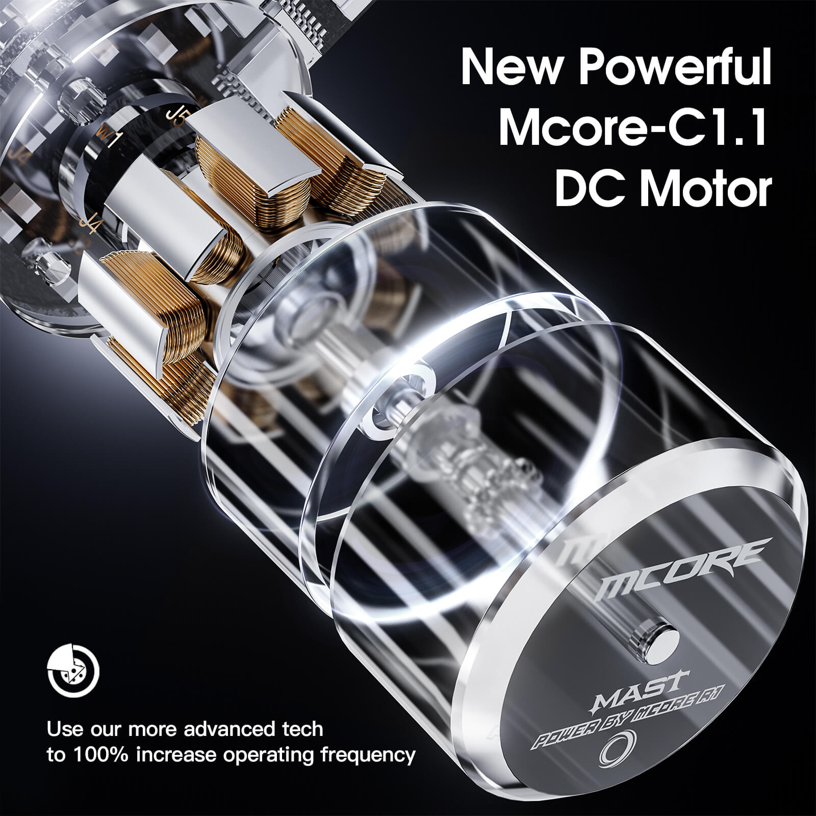 Dragonhawk Wireless Tattoo Pen Machine 2.5-4.5MM Strokes Length | Mast Flip 4 Pro ( With RCA Adapter)