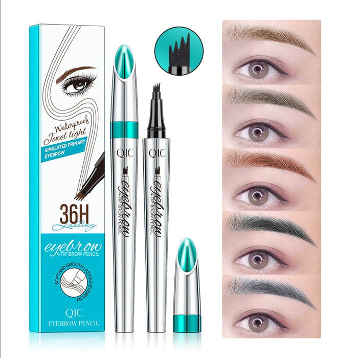 3D Waterproof Microblading Eyebrow Pen – 4 Fork Tip Tattoo Pencil for ...