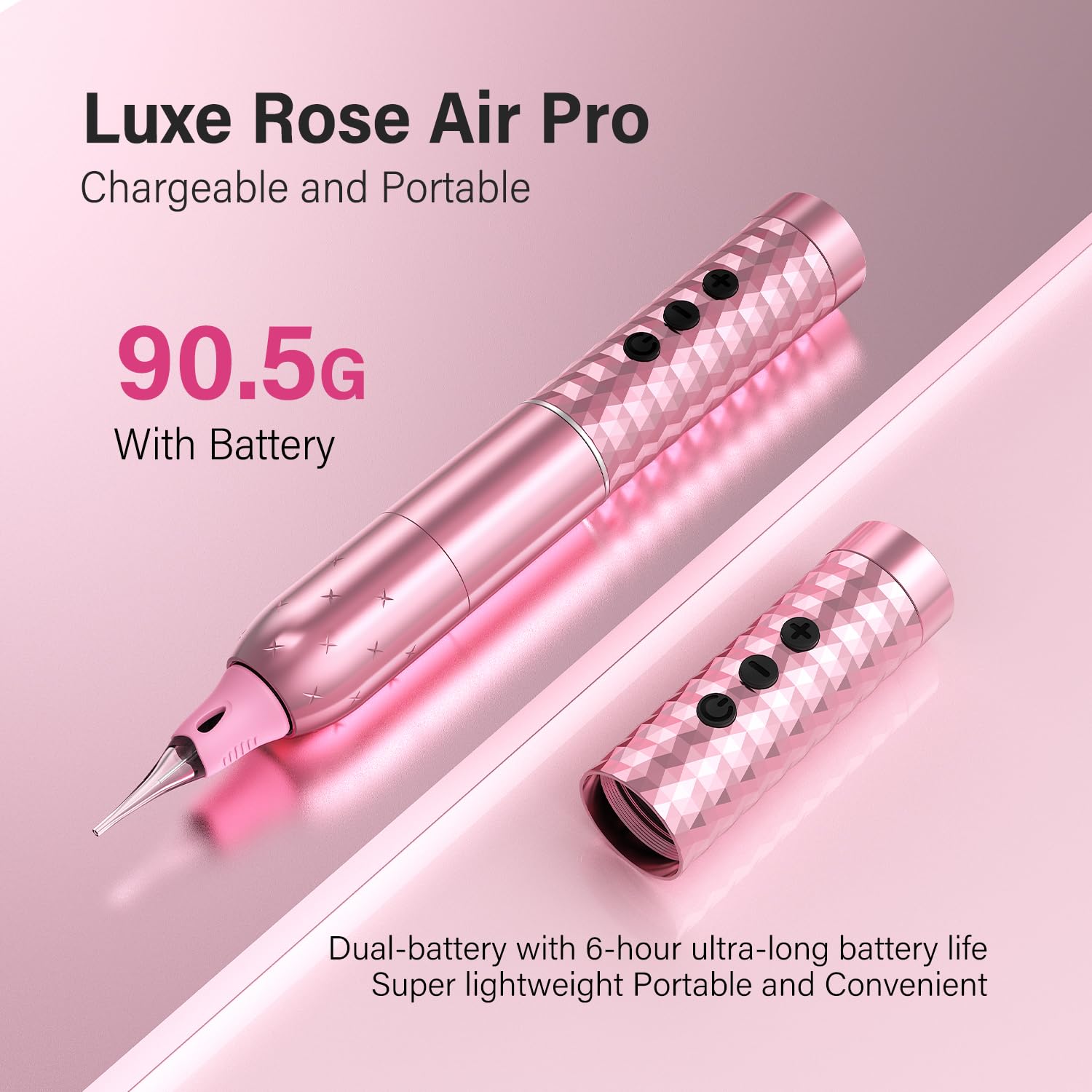 CHUSE PV6 Luxe Rose Air Pro Dual Batteries Wireless PMU Tattoo Machine